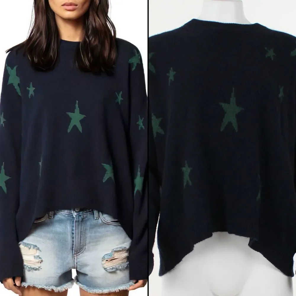 Zadig & Voltaire Markus Star Intarsia Cashmere Sweater - Picture 1 of 5
